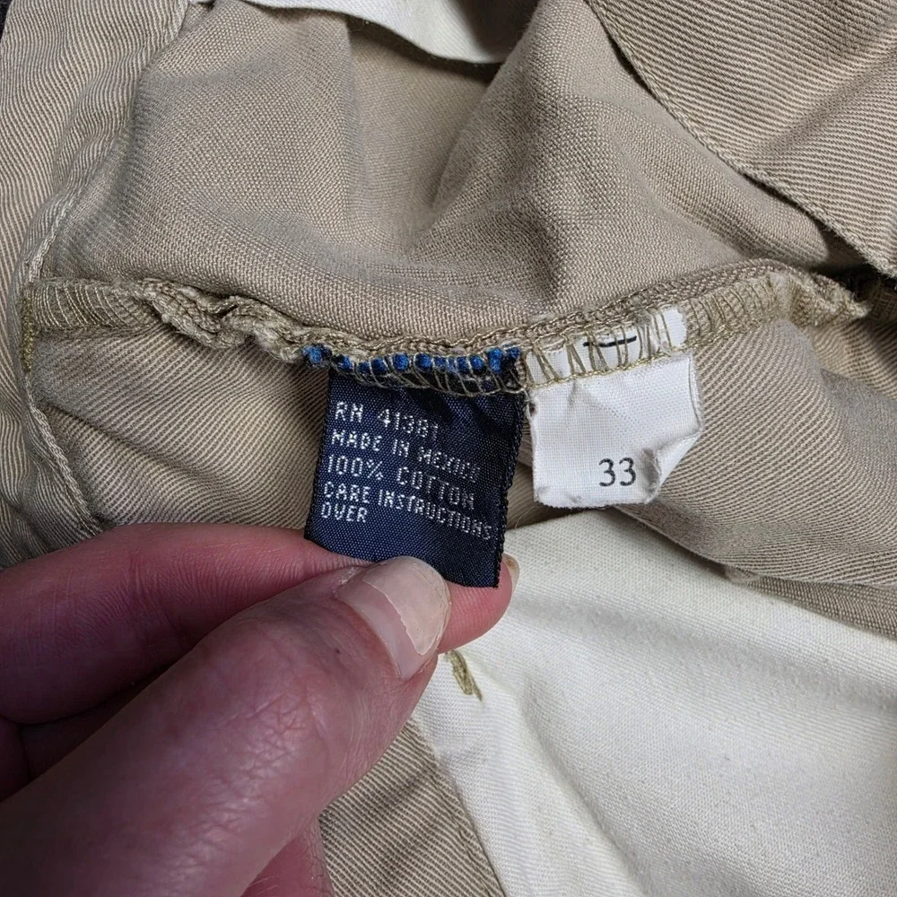 Polo Ralph Lauren Andrew Shorts Khaki Mens 33 Pleated Chino Cotton Tan Preppy